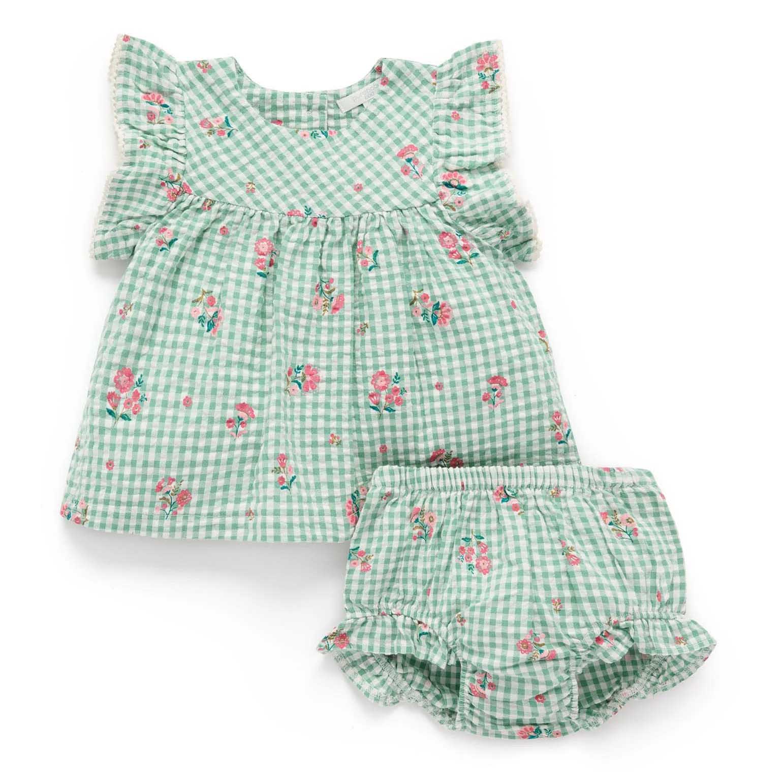 Purebaby Gingham Set